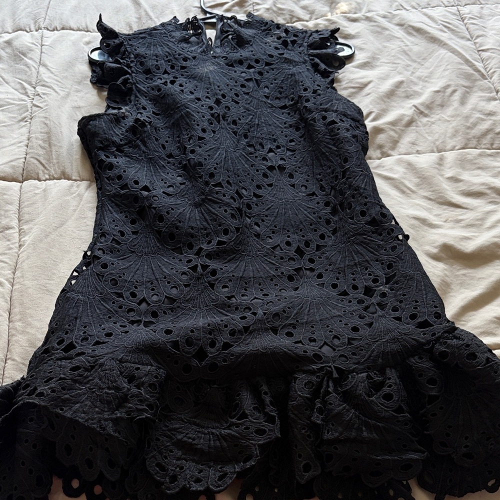Aqua Black Lace Dress